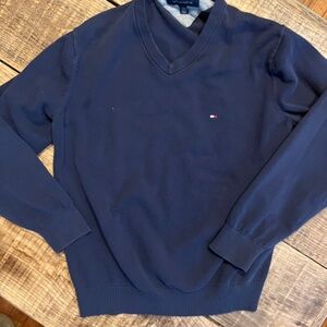 Tommy Hilfiger Blue V Sweatshirt Classic Knit, L